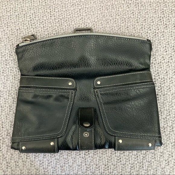 MATT & NAT Folding  Bag with Buckle Zippers Pockets Clutch - Picture 2 of 9